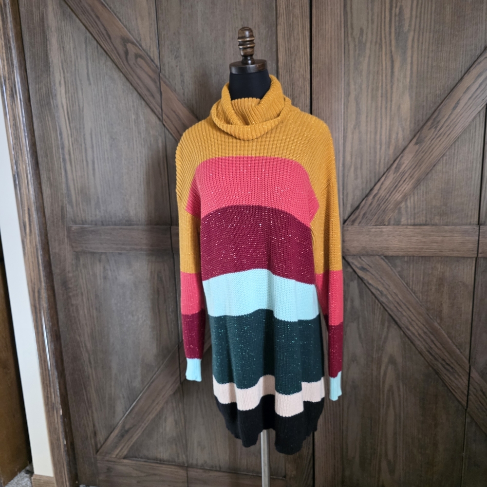 Farm Rio Sparkly Sweater Dress